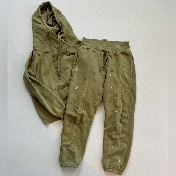 NSF Pants - NSF Olive Green Track Pants & Hoodie Set
